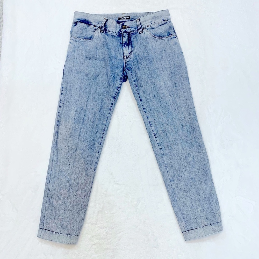 Dolce & Gabbana Blue Wash Denim women’s jeans Size IT-48 US-12 waist 32-33 - Picture 1 of 16